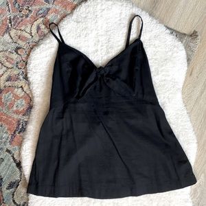 Old navy linen look tie front tank